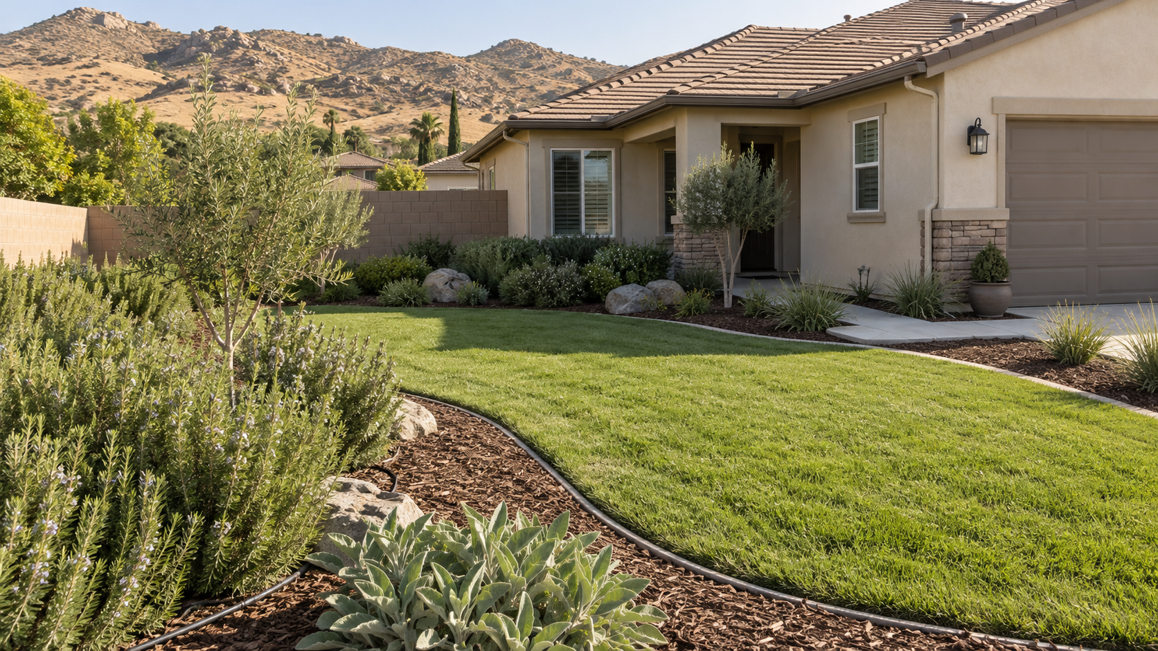 Landscape Maintenance project by Campos Landscaping in the Perris area